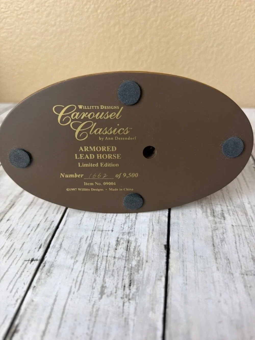 Set of 3 Willitts Carousel Classics Ann Dezendorf Ltd Ed Horse Zebra Eagle Back - Picture 11 of 16